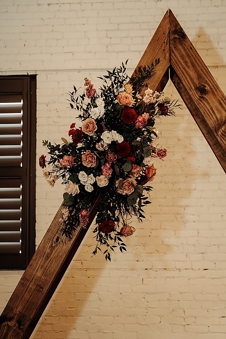 Spring Wedding Altar Flowers