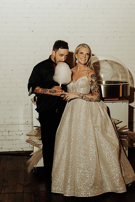 Cotton Candy Treat at Wedding